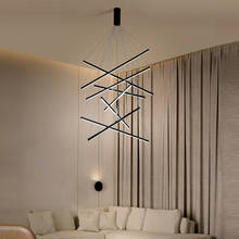 Lustre moderno de alumínio, luminária pendente para sala de estar, sala de jantar, decoração interna, sala de estar 2024 - compre barato