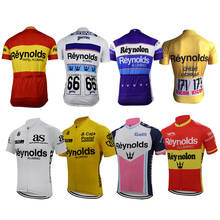 Reynolds Ropa Ciclismo Men Cycling Jersey Spanish Short Sleeve Retro Cycling Tops Mtb Maillot Bike Wear White Clothing 2024 - buy cheap