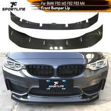 Front Bumper Lip Spoiler Splitters For BMW F80 M3 F82 F83 M4 Sedan Coupe Convertible 2015 - 2019 Carbon Fiber Front Bumper Guard 2024 - buy cheap