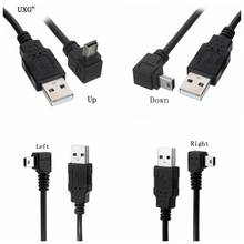 USB 2.0 Male to Mini USB B Type 5pin 90 Degree Up & Down & Left & Right Angled Male Data Cable 0.25m/0.5m/1.8m/5m 2024 - buy cheap