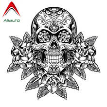 Aliauto-pegatina de calavera para coche, decoración del Día de los muertos, calcomanía impermeable de PVC con personalidad para motocicleta, Honda, Toyota, Seat,10cm * 10cm 2024 - compra barato