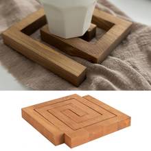 Creative Table Mat Heat Insulation Anti-slip Wooden Cup Mat for Hot Drinks Tea Coaster Pot Holder 2024 - buy cheap