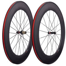 Rodas de bicicleta de fibra de carbono super leve, 88mm com hub de tração reta as511sb as522sb, conjunto de rodas 3k ou ud, brilhante fosco 2024 - compre barato