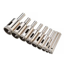 10pcs/set 3-20mm Diamond Coated Hole Core Drill Bits Saw Marble Cutter Ceramic Glass Tile Marble 2024 - buy cheap