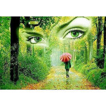 Full Square/Round Drill 5D DIY Diamond Painting Natural landscape forest eye 3D Embroidery pattern Mosaic Home Decor Gifts TY207 2024 - buy cheap