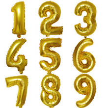 40 дюймов Большой фольгированные шары на день рождения воздушные шары с гелием цифрами цифры с днем рождения украшения для детской воздушные шары для дня рождения балон 2024 - купить недорого