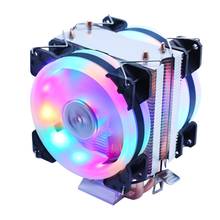 6 Heatpipes Rgb Cpu Koeler Radiator Stille Pwm 4PIN 130W Voor Intel Lga 1150 1151 1155 1200 1366 2011 x79 X99 AM3 AM4 Ventilador 2024 - buy cheap