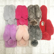 Rabbit Fur Case for Vivo IQOO NEO V17 Pro Y17 Y3 U10 U3X Z5 Z5X V15 V11 V11i Z3 Z3i V5 V7 Plus V9 Warm Winter Cover Bunny Case 2024 - buy cheap