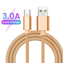 Cable USB tipo C de carga rápida para teléfono móvil, Cable de datos tipo C, 3A, 1M, 2M, para Samsung, Xiaomi y Huawei 2024 - compra barato