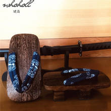 WHOHOLL Geta мужские японские шлепанцы Geta летние домашние шлепанцы деревянные Сабо обувь для мужчин косплей обувь Cosutmes 2024 - купить недорого