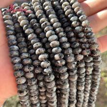5x8mm Faceted Rondelle Black Larvilite Beads Natural Stone Beads For DIY Necklace Bracelets Jewelry Making 15" Free Shipping 2024 - buy cheap