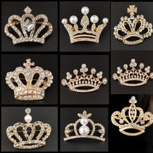New Metal Crystal Crown Brooch men and women  crown brooch business wear high quality brooch pins  for Women Fashion Jewelry 2024 - buy cheap