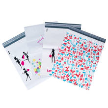 100Pcs Courier Bag Colorful Design Plastic Envelope Christmas Gift Bag Self Sealing Shipping Mailing Bag Express Packaging Bags 2024 - buy cheap