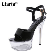 LTARTA 2021 Explosive Sexy Sexy High Heel Shoes 15CM Fine Waterproof Table Sandals Crystal Shoes Wedding Shoes High Heels  LFD 2024 - buy cheap