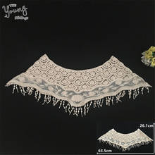 High quality Knitted Lace Collar Hollowed-Out Shawl Sewing Lace Fabric Embroidered Lace Neckline DIY Craft Clothing Accessory 2024 - buy cheap