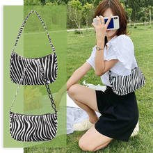 Женская кожаная сумка на плечо, модная женская сумка с принтом зебры, популярная простая Женская Повседневная сумка 2024 - купить недорого