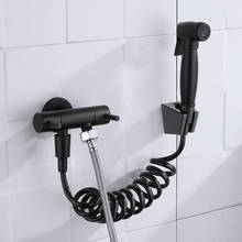 Black Hand Bidet Spray High Pressure Handheld Bathroom Black Toilet Shower Shattaf Portable Toilet Sprayer Jet with Tap Faucet 2024 - buy cheap