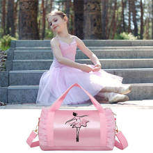 Lace Ruched Shoulder Bag Girls Latin Dance Bag Crossbody Bag For Girls Pink Ballet Dance Tote Bag Embroidery Gym Bag Shoulder 2024 - buy cheap