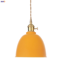 IWHD Nordic Modern LED Pendant Light Bedroom Dinning Living Room Lamp Yellow Copper Pendant Lights Fixtures Home Lighting 2024 - buy cheap