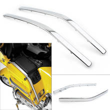 Goldwing gl 1800 chrome lado da frente da motocicleta carenagem cowl borda moldagem guarnição para honda gl1800 2001 2002 2003 2004 2005 2006 2024 - compre barato