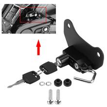 Motorcycle Anti-theft Security Helmet Lock Alloy Black  Mount Hook with 2 Keys Universal for Indian Scout/Sixty 2015 2016-2018 2024 - buy cheap