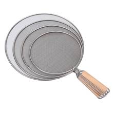 Oil Splatter Screen Stainless Steel Fine Mesh Grease Splatter Guard With Wooden Handle For Frying Pan Tools 21cm/25cm/29cm/33cm 2024 - buy cheap