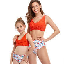 Traje de baño para madre e hija, Bikini para mujer, ropa de playa para niña, conjunto de dos piezas, traje de baño a juego familiar, ropa para niños de 3 a 12 años 2024 - compra barato