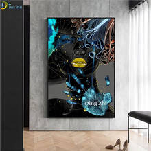 Retrato de mujer 5D, pintura de diamantes, Kits de punto de cruz, bordado de diamante artesanal negro y plateado, mosaico de taladro completo, decoración del hogar 2024 - compra barato