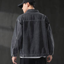 Unisex Casual Men Denim Cargo Jacket Overcoat Male Streetwear Womens Hip Hop Loose Jeans Coat cowboy 2024 - buy cheap