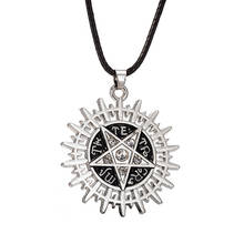 ZRM Fashion Pentacle Necklace Sun Supernatural Leather Rope Necklace For  Men Woman Friend Gifts Jewelry 2024 - buy cheap