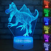 3D Cartoon Dinosaur Lamp Crack Base USB LED Night Light Colorful Bulbing Sensor Lighting Home Bedroom Decor Baby Kids Gift Toy 2024 - buy cheap