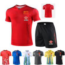 Ntw século camiseta de tênis para crianças e adultos, camiseta + curto, camiseta de badminton, kit de tênis de mesa masculino, roupa esportiva feminina 2024 - compre barato