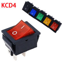 KCD4 Rocker switch ON-OFF 2 Position 4 Pins Electrical equipment With Light Power Switch 16A 250VAC/ 20A 125VAC 2024 - buy cheap