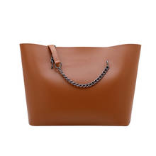 Bolso de hombro de cuero para mujer, bolsa de hombro de lujo, color sólido, torebka 2024 - compra barato