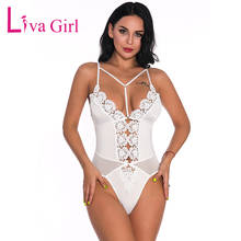 LIVA GIRL Balck/Red/White Lace Hollow out Sling Bodysuit Woman 2021 Sexy Bodycon Jumpsuit Ladies Slim Bedtime Body Tops S-L 2024 - buy cheap