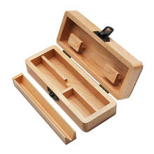 Wooden Tobacco Stash Box Case with Cigarette Rolling Tray Wood Tobacco Herb Storage Box Case Smoking Pipe Fittings Accessories 2024 - buy cheap