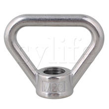 Rustproof 304 Stainless Steel M20 Triangle Lifting Eyed Threaded Nuts Silver 2024 - buy cheap