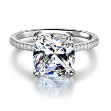 Anel de noivado feminino milangirl, anel com corte oval de zircônia branca, joias para casamento e noivado 2024 - compre barato
