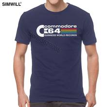 Classic Men's Vintage Commodore Logo Shirt Computer T Shirt Geek T-Shirt Short Sleeved Cotton Printed Tees O Neck Tshirt Apparel 2024 - buy cheap