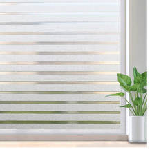 45*200cm Window Sticker Striped Window Decor Non-Adhesive Privacy Film Vinyl Glass Window Cling Film For Home Kitchen Office 2024 - buy cheap