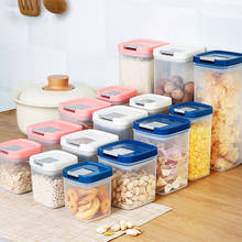 Dispensador de cereais, organizador de cozinha e recipiente de armazenamento para geladeira à prova de umidade com tampa 2024 - compre barato