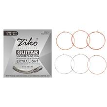 Ziko-cuerdas de guitarra acústica, 12 piezas, antióxido, Musical - 6 piezas 011-050 Dr-010 y 6 piezas Dus Series Dus-010 2024 - compra barato