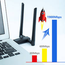 Adaptador wi-fi, 1900mbps, usb3.0, dual band mini, ultra rápido, externo, receptor wi-fi 2024 - compre barato