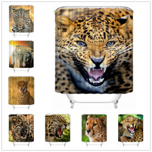 Antena de banheiro personalizada de alta qualidade leopardo tecido de poliéster à prova d'água 2024 - compre barato