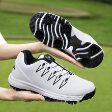 Самоблокирующиеся туфли для гольфа для мужчин и женщин, Профессиональная Атлетика, обувь с шипами для гольфа, кожаная обувь для прогулок, парные шипы для гольфа 2024 - купить недорого