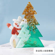 Molde de resina epóxi de cristal, faça você mesmo, natal, árvore de natal, decoração, molde de silicone para resina 2024 - compre barato