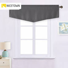 NICETOWN Window Treatment Blackout Kitchen Curtain Ascot Rod Pocket Valance Drapery Curtain for Basement Single Panel 2024 - buy cheap