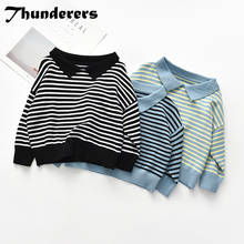 Thunderers/весенне-осенний Детский свитер для девочек и мальчиков, вязаный Повседневный Детский свитер с длинными рукавами, одежда для малышей, 24 мес.-5 лет 2024 - купить недорого