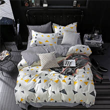 Cozy Simple Triangle Bedding Set Stripe Duvet Cover Set Pillowcase Home Textiles 2/3pcs Bed Linen King Queen Size Dropship 2024 - buy cheap