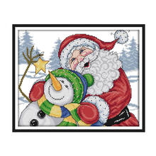 Joy Sunday Cross Stitch Kit Merry Christmas 11CT 14CT Patterns DIY Thread Embroiderye Mbroidery Needlework Sets Decorations Gift 2024 - buy cheap